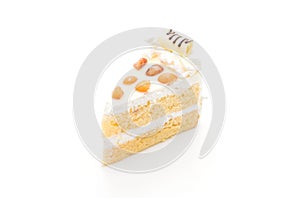 macadamia cake on white background