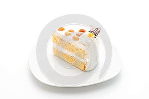 macadamia cake on white background