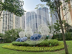 Macao China Macau Taipa Central Park Sculpture Recreation Outdoor Activity Garden Plants Tree Grass Green Relax Landscape Design