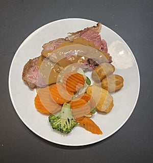 Macao China Macau Taipa Ikea Restaurant Veggie Restaurant Macao Baked Prime Rib Roast Beef Protein Potato Carrot Healthy Diet Dish