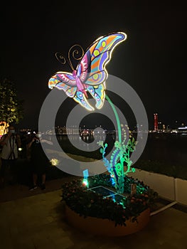 Macao China Macau Wynn Butterfly Story Butterflies Lanterns Mid Autumn Festival Lakeside Promenade photo