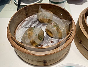 Macao China Macau Zhen Dim Sum Chalou Cantonese Cuisine Restaurant Chinese Food Chiu Chow Dumplings Yum Cha Bamboo Cage Combo