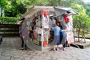 Macao, China: small shops in the scenic area