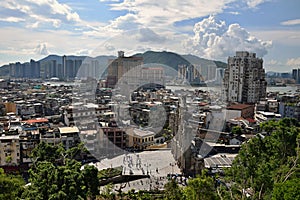 Macao Downtown cityscape skyline view