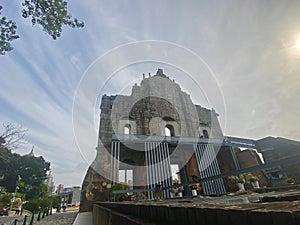 Macao Ruins of St. Paul Facade Cultural World Heritage Site Conservation Historic Centre of Macau Rear Perspective