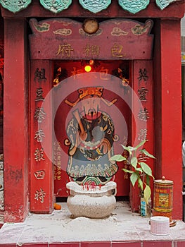 Macao Street China Macau Heavenly God Altar Tudishen Tudigong Landlord God Lord of the Soil and the Ground Mythology Guanyin