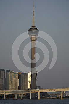 Macao Tower under the sunlight