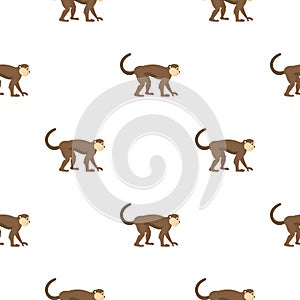 Macaque monkey pattern seamless