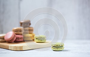 Macaron cookies photo