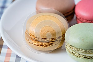 Macaron on a dish