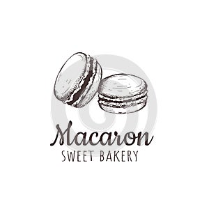 Macaron, macaroon, Macaron sketch hand drawing.