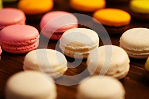 A macaron - sweet meringue-based confection