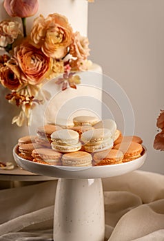 Macaron and wedding cake