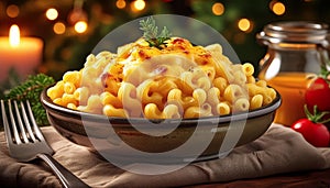macaroni cheese AI generated