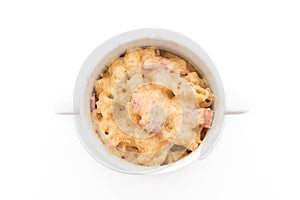 macaroni cheese and ham