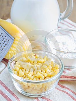 Macaroni and cheese ingredients