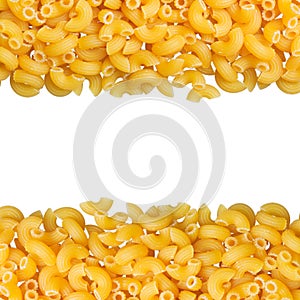 Macaroni closeup with copy space