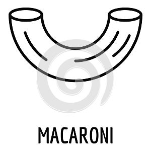 Macaroni icon, outline style