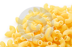 Macaroni pasta close up.