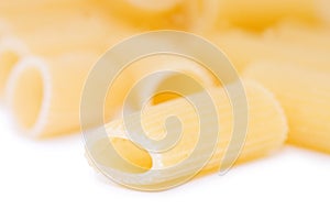 Macaroni pasta isolated over white