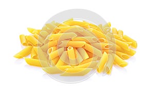 Macaroni pasta isolated on white