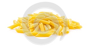 Macaroni pasta isolated on white