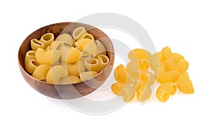 Macaroni pasta isolated on white background