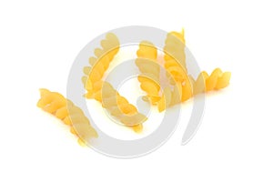 Macaroni pasta isolated on white background, food