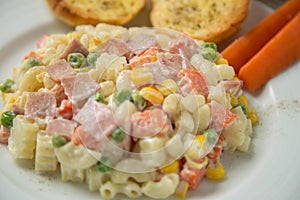 Macaroni salad with mayonnaise