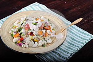 Macaroni with Salsa Spread, Indian Style