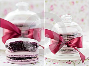 Macarons. Collage.