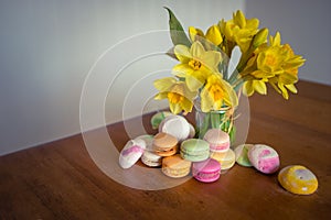 Macarons And Flowers