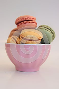 Macarons in pastel colors