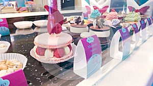 Macarons at the pastry shop