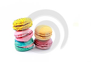 Macaroon isolated on the white