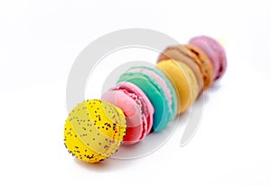 Macaroon isolated on the white