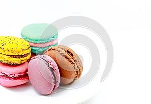 Macaroon isolated on the white