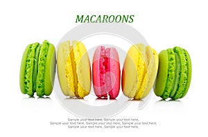 Macaroon on white