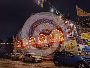 Macau Architecture Ama Bamboo Scaffold Theatre Interior Tin Hau Festival Chinese Opera Theatre Stage Cultural Heritage Performance