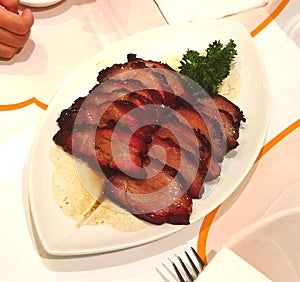Macau BBQ Pork Cantonese Cuisine Char Siu Dinner Hotel Lisboa Noite E Dia Fine Dining photo