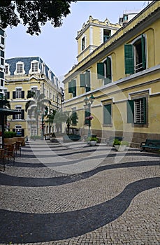 Macao bellissimo vecchio storico la piazza cittadina da 