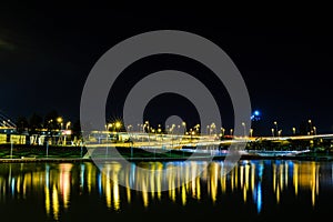 Macau bridge at night