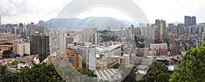 Macau cityscape panorama, China