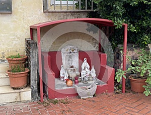 Macau Coloane Earth God Altar Tudi Street Tudishen Tudigong Macao Guan Yin Statue Worship Landlord God Soil Lord Ground Guanyin