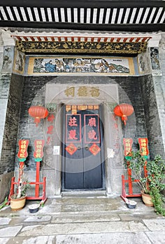 Macau Foc Tac Temple Su Tung Po Teaching Painting Mural Macao Inner Harbor Templo Budista Buddhism Worship Religious Architecture photo