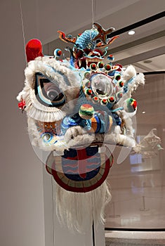 Macau Galaxy Art Gallery Bamboo Sculpture Giant Lion Dance Structure Display Macao Crafts Craftsmanship Museum