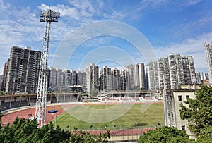 Macau Lin Fung Sports Soccer Playground Outdoor Exercise Space Running Race Track Architecture Building Macao Greyhound Racing