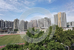 Macau Lin Fung Sports Soccer Playground Outdoor Exercise Space Running Race Track Architecture Building Macao Greyhound Racing