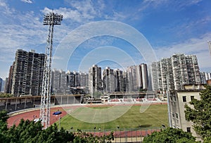 Macau Lin Fung Sports Soccer Playground Outdoor Exercise Space Running Race Track Architecture Building Macao Greyhound Racing