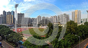 Macau Lin Fung Sports Soccer Playground Outdoor Exercise Space Running Race Track Architecture Building Macao Greyhound Racing